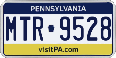 PA license plate MTR9528
