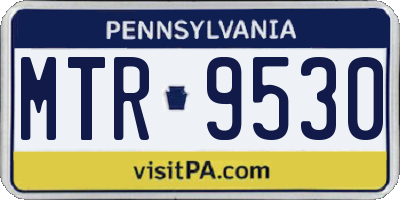PA license plate MTR9530