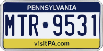 PA license plate MTR9531