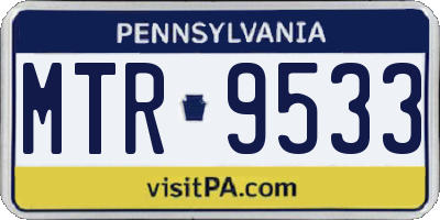 PA license plate MTR9533