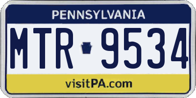 PA license plate MTR9534