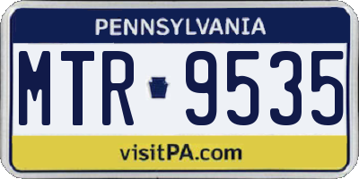 PA license plate MTR9535