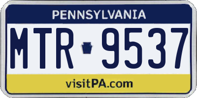PA license plate MTR9537