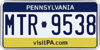 PA license plate MTR9538