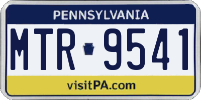 PA license plate MTR9541