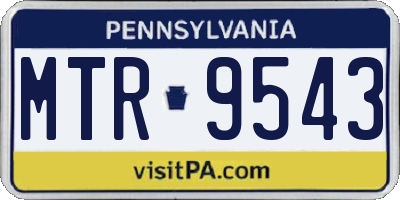PA license plate MTR9543