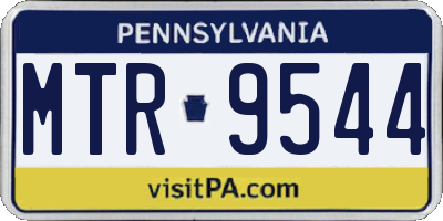 PA license plate MTR9544