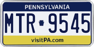 PA license plate MTR9545