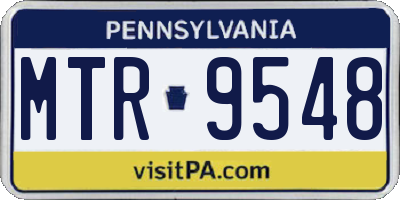 PA license plate MTR9548