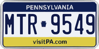 PA license plate MTR9549