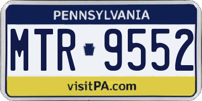 PA license plate MTR9552