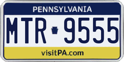 PA license plate MTR9555