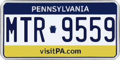 PA license plate MTR9559