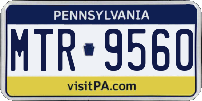 PA license plate MTR9560