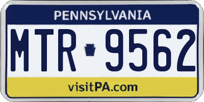 PA license plate MTR9562