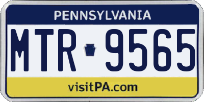 PA license plate MTR9565
