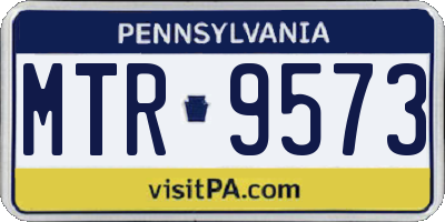 PA license plate MTR9573