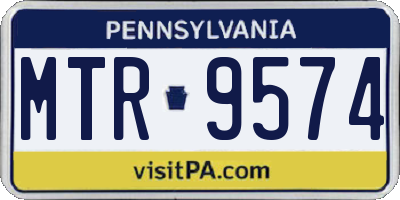 PA license plate MTR9574
