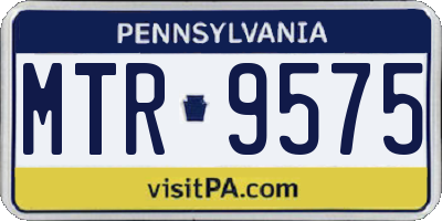 PA license plate MTR9575