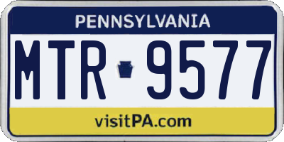 PA license plate MTR9577