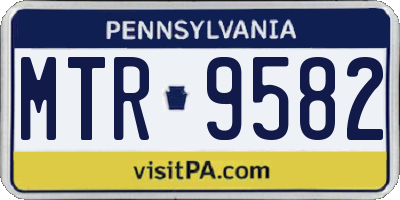 PA license plate MTR9582
