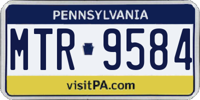 PA license plate MTR9584