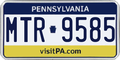 PA license plate MTR9585
