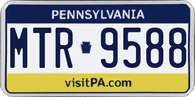 PA license plate MTR9588