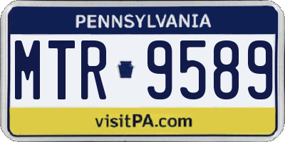 PA license plate MTR9589