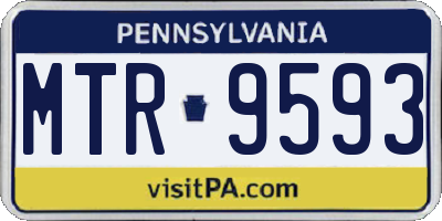 PA license plate MTR9593