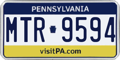 PA license plate MTR9594