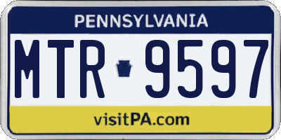 PA license plate MTR9597