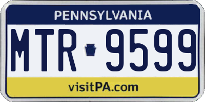 PA license plate MTR9599