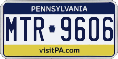PA license plate MTR9606