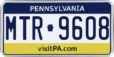 PA license plate MTR9608