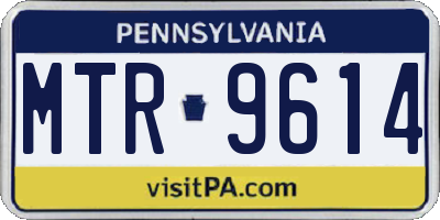 PA license plate MTR9614