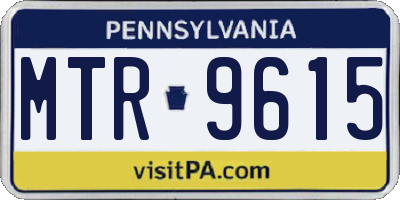PA license plate MTR9615