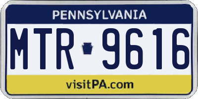 PA license plate MTR9616