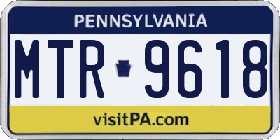 PA license plate MTR9618