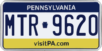 PA license plate MTR9620