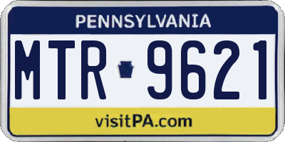 PA license plate MTR9621