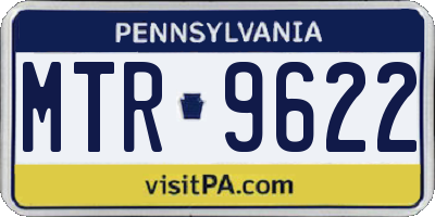 PA license plate MTR9622