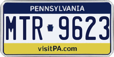PA license plate MTR9623