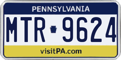 PA license plate MTR9624