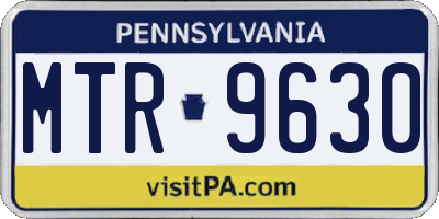 PA license plate MTR9630