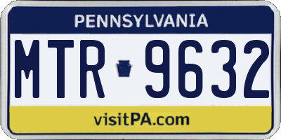 PA license plate MTR9632