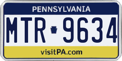 PA license plate MTR9634