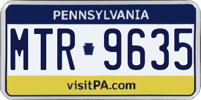 PA license plate MTR9635