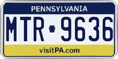 PA license plate MTR9636