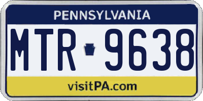 PA license plate MTR9638